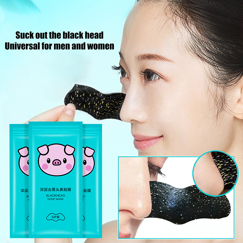 5/15/25/50Pcs Bamboo Charcoal  - Charcoal Pore Strip ulasan dan harga