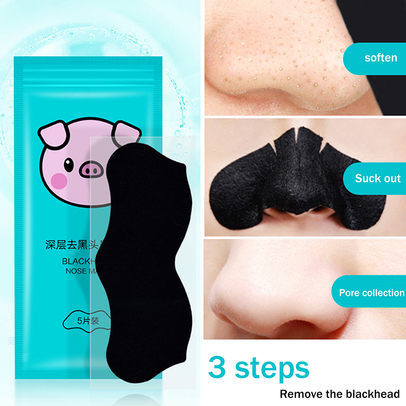 5/15/25/50Pcs Bamboo Charcoal  - Charcoal Pore Strip ulasan dan harga