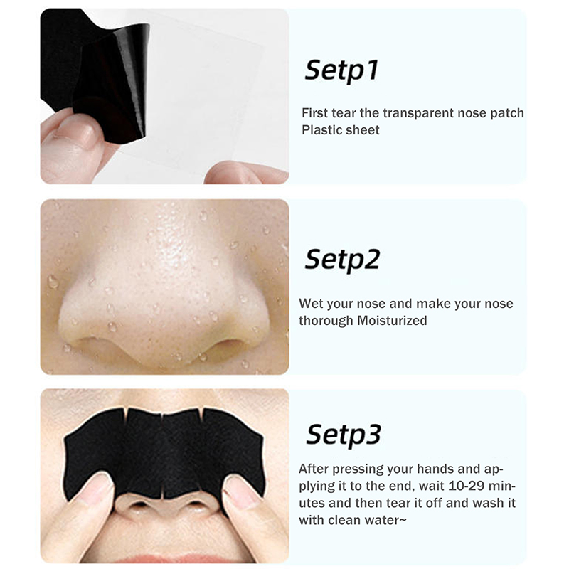 5/15/25/50Pcs Bamboo Charcoal  - Charcoal Pore Strip ulasan dan harga