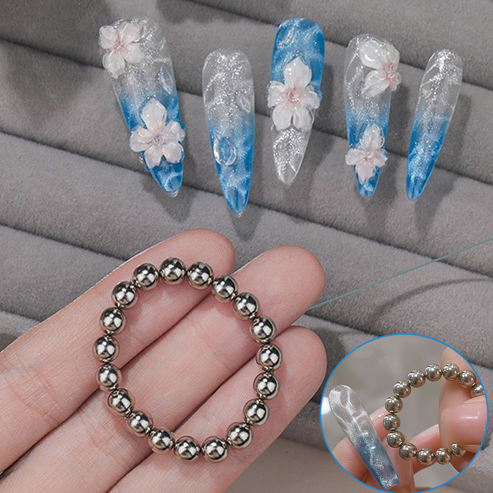 20pcs Round Nail Magnetic Bead - Cucumber Cooling Gel ulasan dan harga