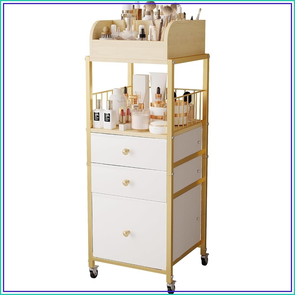 Floor Makeup Organizer Cart wi - Skincare You ulasan dan harga