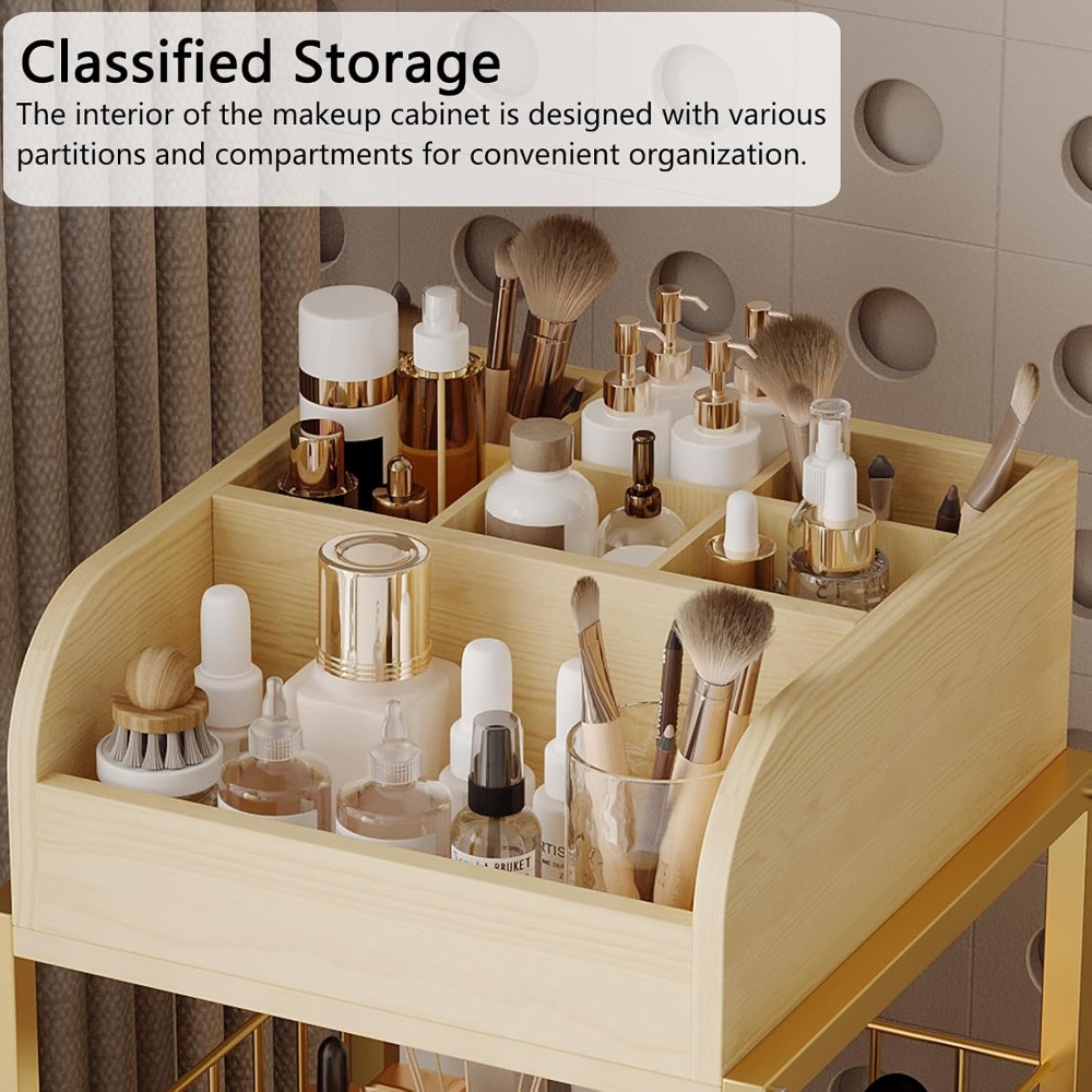 Floor Makeup Organizer Cart wi - Skincare You ulasan dan harga