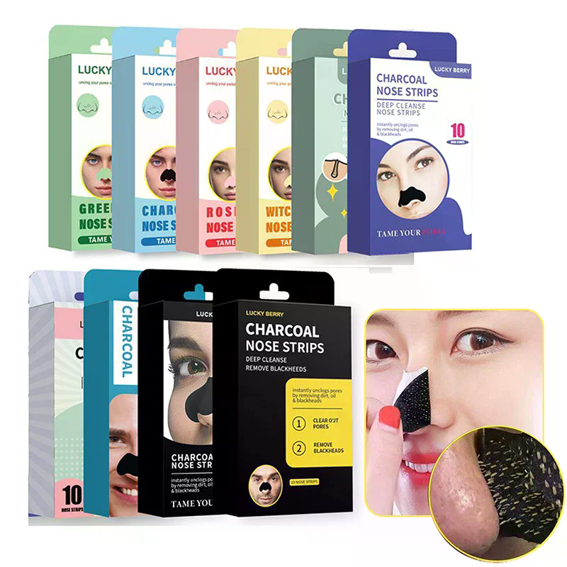 10Pcs Bamboo Charcoal Blackhea - Charcoal Pore Strip ulasan dan harga