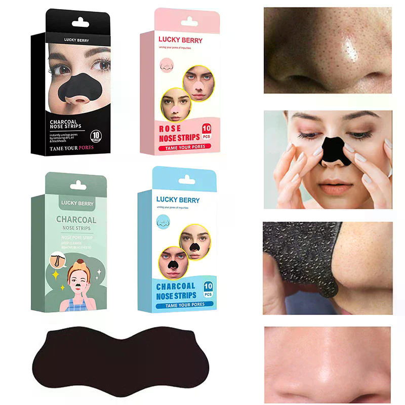 10Pcs Bamboo Charcoal Blackhea - Charcoal Pore Strip ulasan dan harga