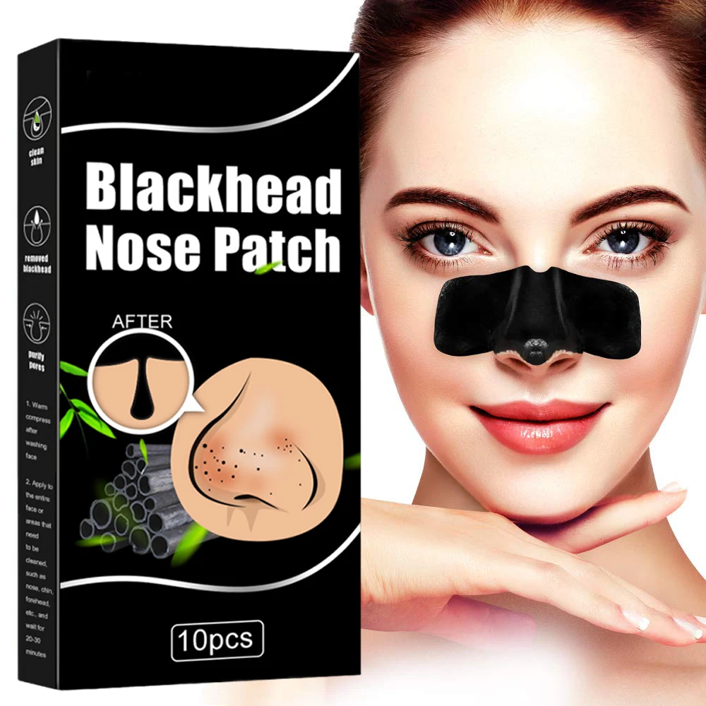 10PCS Unisex Blackhead Remove  - Charcoal Pore Strip ulasan dan harga