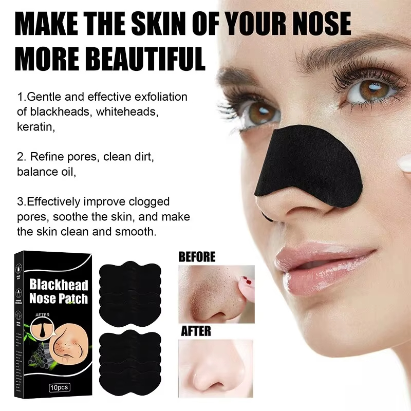 10PCS Unisex Blackhead Remove  - Charcoal Pore Strip ulasan dan harga