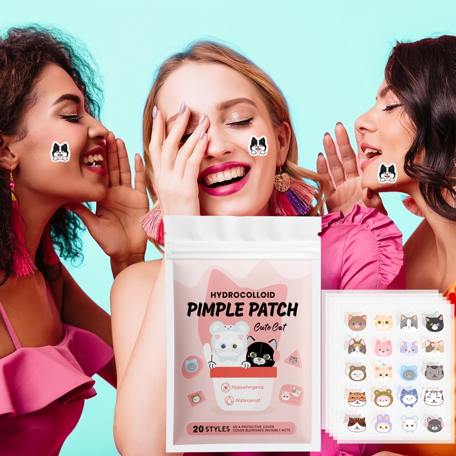 100pieces cute cat Pimple patc - Skincare You ulasan dan harga