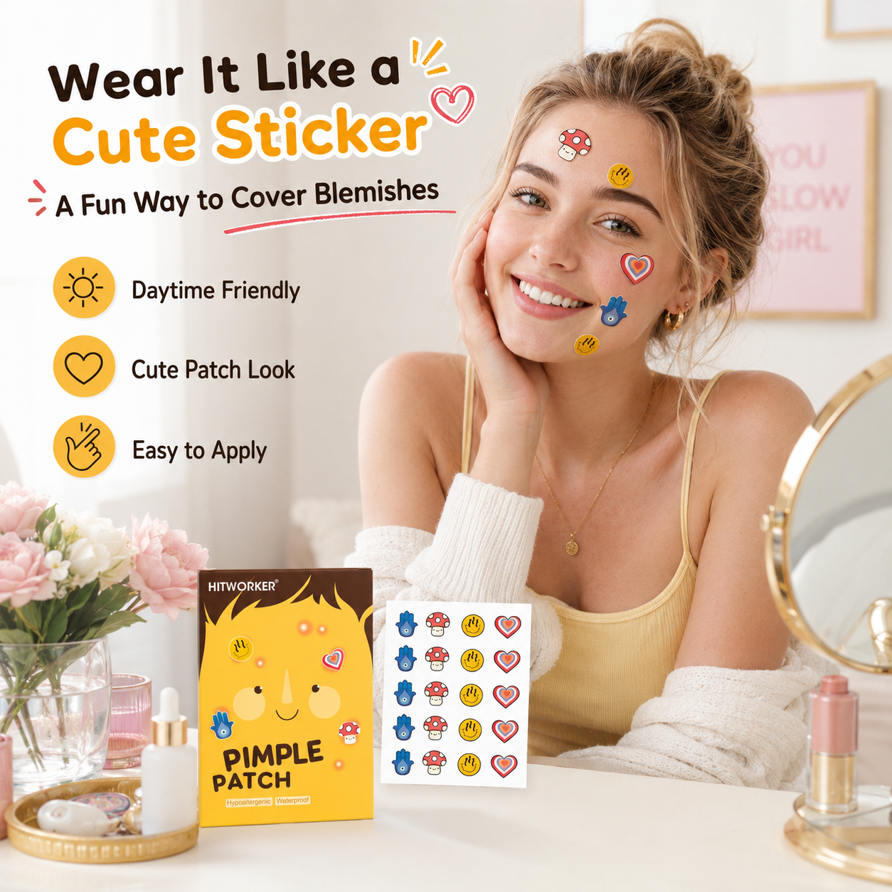 100Pcs Cute 4 Shapes Acne Pimp - Skincare You ulasan dan harga