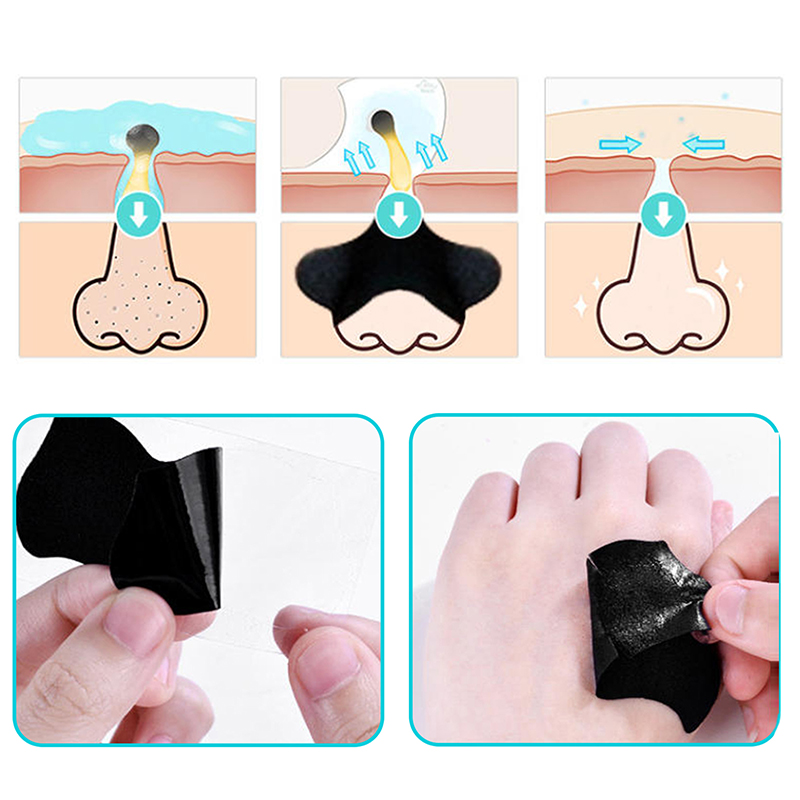5/15/25/50 Pcs Bamboo Charcoal - Charcoal Pore Strip ulasan dan harga