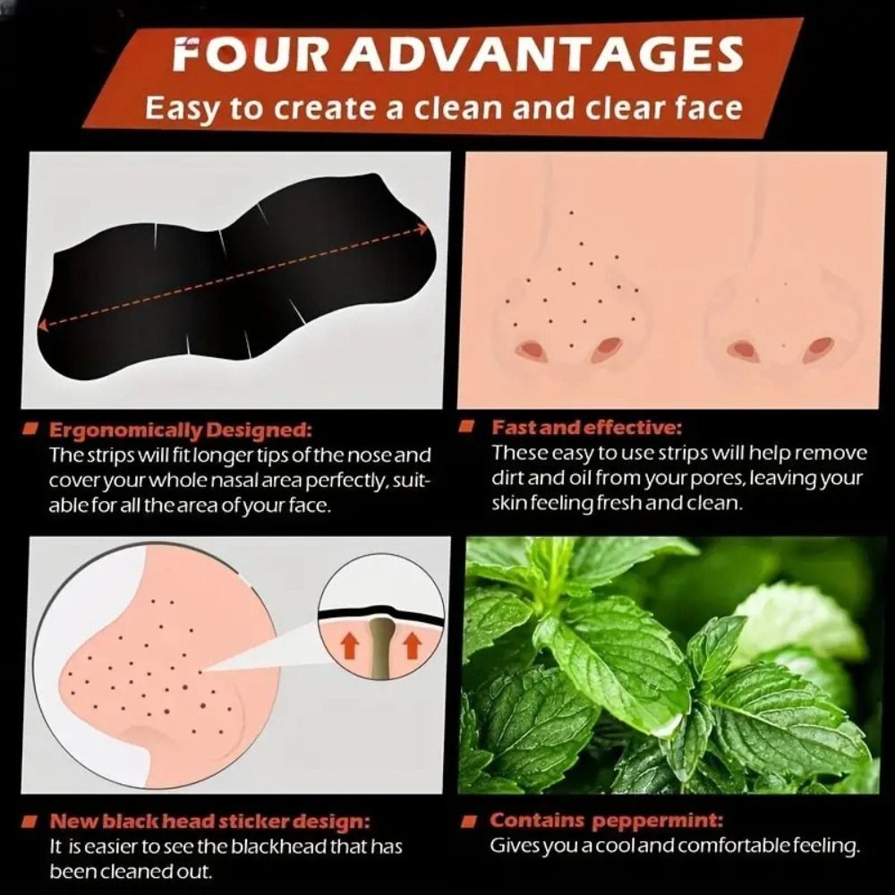 10PCS New Deep Cleaning Nose P - Charcoal Pore Strip ulasan dan harga